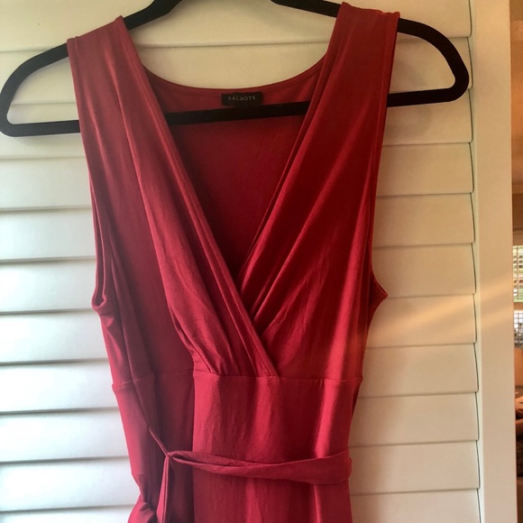 Talbots NWOT Fit & Flare Wrap Sleeveless Dress M - Picture 3 of 5